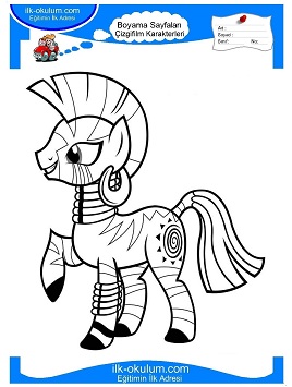 Çocuklar İçin My Little Poni Boyama Sayfaları 